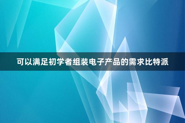 可以满足初学者组装电子产品的需求比特派