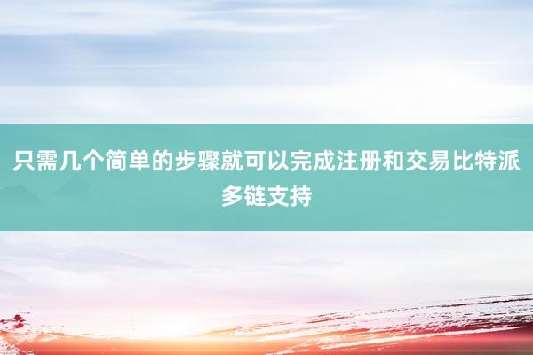 只需几个简单的步骤就可以完成注册和交易比特派多链支持