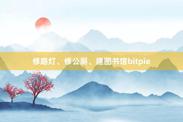 修路灯、修公厕、建图书馆bitpie