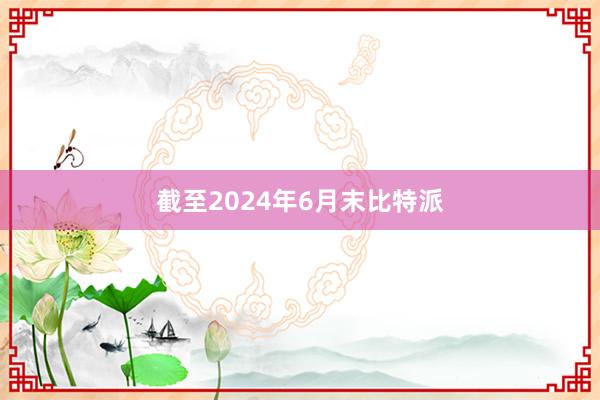 截至2024年6月末比特派