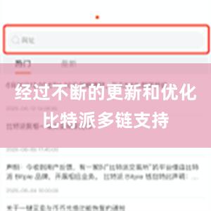 经过不断的更新和优化比特派多链支持