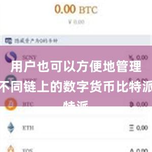 用户也可以方便地管理不同链上的数字货币比特派