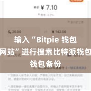 输入“Bitpie 钱包官方网站”进行搜索比特派钱包备份