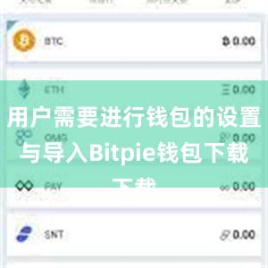 用户需要进行钱包的设置与导入Bitpie钱包下载